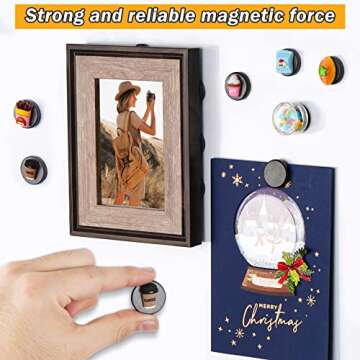 20Pack Magnets for Crafts with Adhesive Backing, Round Disc Magnets Strong Stickly Ceramic Magnets S...