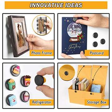 20Pack Magnets for Crafts with Adhesive Backing, Round Disc Magnets Strong Stickly Ceramic Magnets Small Magnets for Refrigerator Button DIY Cup Tiny Magnet Craft Hobbies, Science Projects - 0.71Inch