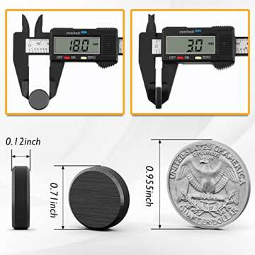 20Pack Magnets for Crafts with Adhesive Backing, Round Disc Magnets Strong Stickly Ceramic Magnets Small Magnets for Refrigerator Button DIY Cup Tiny Magnet Craft Hobbies, Science Projects - 0.71Inch