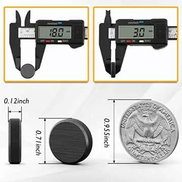 20Pack Magnets for Crafts with Adhesive Backing, Round Disc Magnets Strong Stickly Ceramic Magnets Small Magnets for Refrigerator Button DIY Cup Tiny Magnet Craft Hobbies, Science Projects - 0.71Inch