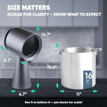 BREETEE Portable Range Hood - Powerful 3-Speed Compact Exhaust Fan with Double Filter