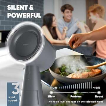 Breetee Portable Range Hood - Compact 3-Speed Kitchen Fan