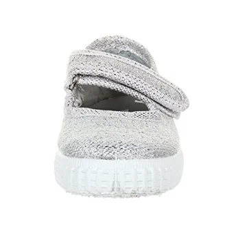 Cienta Girls Mary Jane Shoes - Silver Toddler Design