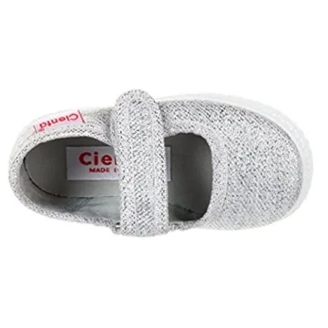 Cienta Girls Mary Jane Shoes - Silver Toddler Design