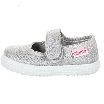 Cienta Girls Mary Jane Shoes - Silver Toddler Design