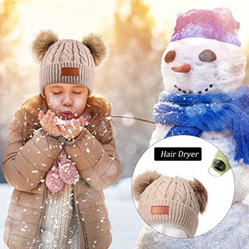 Cute Geyoga Toddler Winter Pompom Beanie Hats