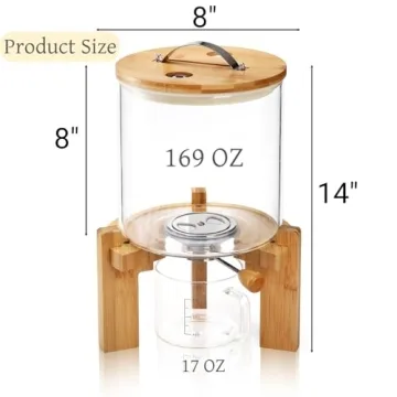 Tlence Glass Rice Dispenser - Airtight Storage Solution