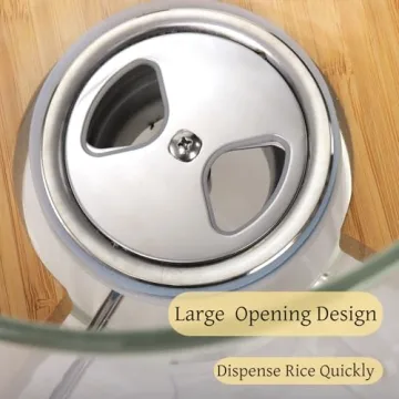 Tlence Glass Rice Dispenser - Airtight Storage Solution