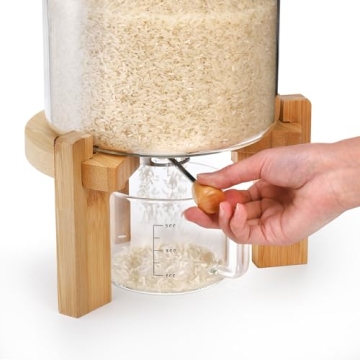 Tlence Glass Rice Dispenser - Airtight Storage Solution