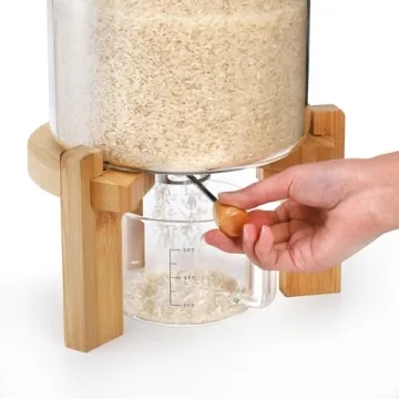 Tlence Glass Rice Dispenser - Airtight Storage Solution