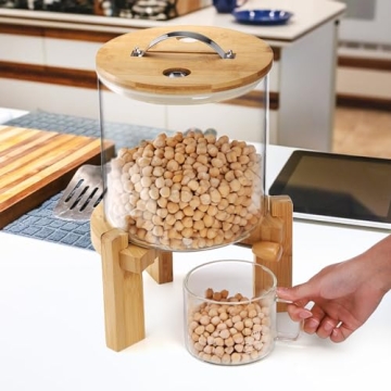 Tlence Glass Rice Dispenser - Airtight Storage Solution