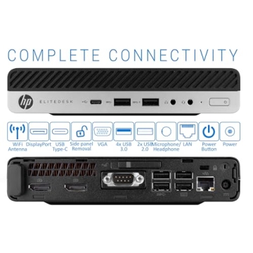 HP Elitedesk 800 G3 Mini PC, Intel Core, 8GB RAM, SSD, Windows 11