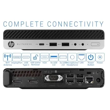 HP Elitedesk 800 G3 Mini PC, Intel Core, 8GB RAM, SSD, Windows 11