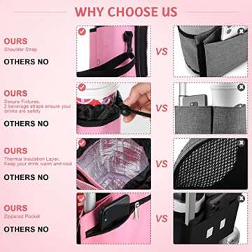 Luggage Cup Holder Travel Bag with Thermal Insulation