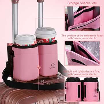 Luggage Cup Holder Travel Bag with Thermal Insulation