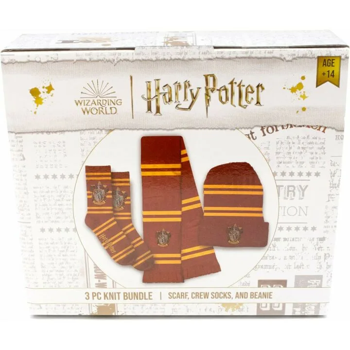 Harry Potter Knit Scarf Beanie Socks Gift Set