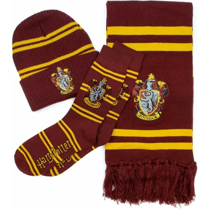 Harry Potter Knit Scarf Beanie Socks Gift Set