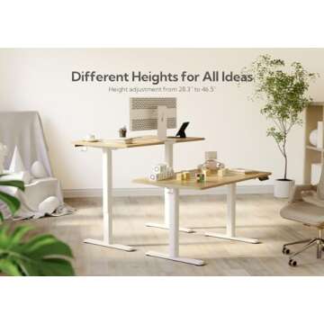 Claiks Adjustable Electric Standing Desk for Home Office