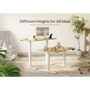 Claiks Adjustable Electric Standing Desk for Home Office