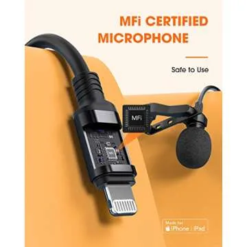 ttstar Lavalier Microphone for iPhone Video Recording with Long Cord Lapel Mic for iPhone Omni Wired...