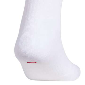 adidas Originals Kids-Boy's/Girl's Trefoil Cushioned Crew Socks (6-Pair), White/Better Scarlet/Black, Large