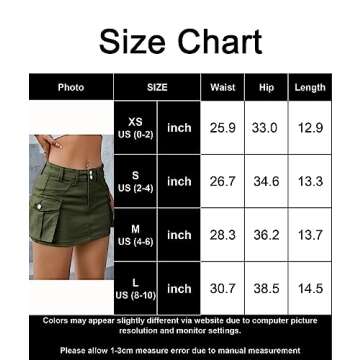 Cargo Skirt Jean Skirt Mini Skirt y2k Jean Skirt for Women Cargo Skirt y2k Cargo Mini Skirt Cargo Skirts for Women Women's Casual Low Waisted Solid Button Up Denim Jean Skirt Army