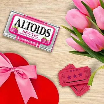ALTOIDS Arctic Strawberry Breath Mints Hard Candy Bulk, 1.2 oz Tin (Pack of 8)