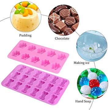 Puppy Dog Paw Bone Silicone Mold, Baking Mold, Used for Jelly, Candy, Chocolate,Ice Cube, Can Bake Dog Snack Biscuits
