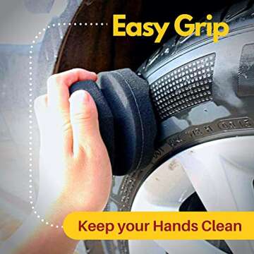 Cedar Industry Tire Shine Applicator – Durable Foam 3 Pack