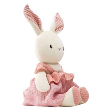 CUDDLE CORNER Organic Cotton Bunny Plush Toy for Babies