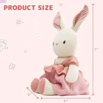 CUDDLE CORNER Organic Cotton Bunny Plush Toy for Babies