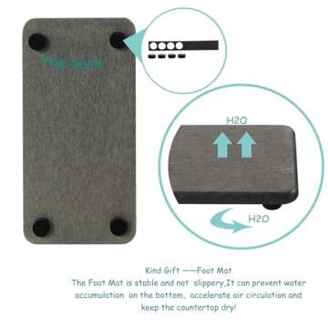 NiuYichee 2 PCS Bathroom Sink Vanity Trays(6.3 * 3.15inch), Diatomaceous Earth Coasters, Kitchen Soap Tray, Water Absorbing Stone Used for Hand Soap & Plants and Cosmetic Bottles in The Modern Home