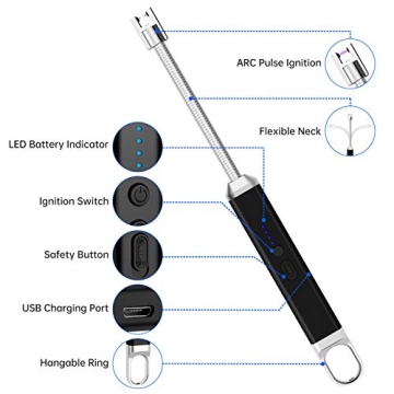 Rechargeable USB Candle Lighter with Flexible Long Neck