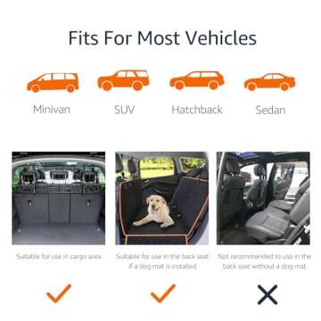 Amazon Basics Adjustable Dog Car Barrier for SUVs, 16 inch, Black