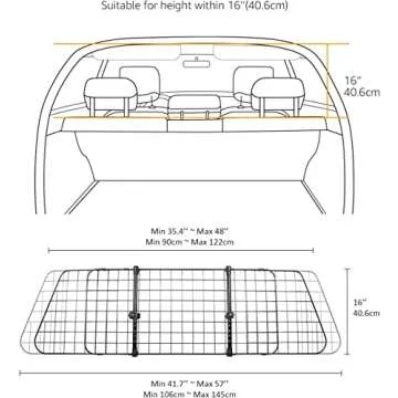 Adjustable Dog Car Barrier for SUVs - Amazon Basics