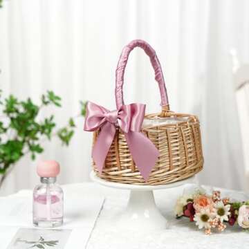 DINDOSAL Rose Pink Ribbon 2" Double Face Satin Ribbon Thick Dusty Rose Ribbon for Gift Wrapping Wedding Decor Bridal Bouquet Party Decorations DIY Crafts Diaper Cake Hair Bows - 25Yards