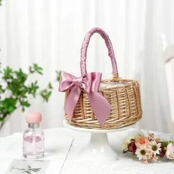 DINDOSAL Rose Pink Ribbon 2" Double Face Satin Ribbon Thick Dusty Rose Ribbon for Gift Wrapping Wedding Decor Bridal Bouquet Party Decorations DIY Crafts Diaper Cake Hair Bows - 25Yards