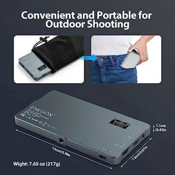 ENEGON 4000mAh LED Video Light for DSLR Photography