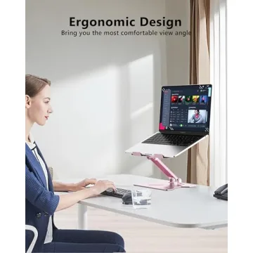 JCZT Adjustable Laptop Stand - Ergonomic & Foldable