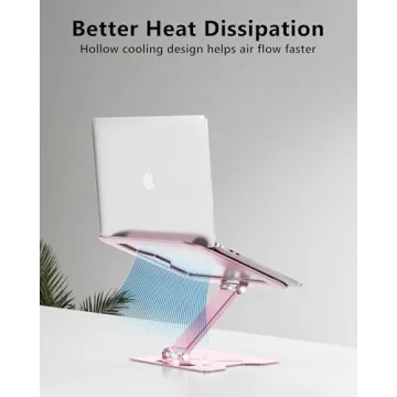 JCZT Adjustable Laptop Stand - Ergonomic & Foldable