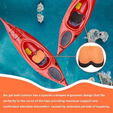 Wllead Waterproof Gel Kayak Cushion for Comfort