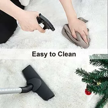 TWINNIS Super Soft Shaggy Rugs Fluffy Carpets 9x12 Feet, Indoor Modern Plush Area Rugs for Living Room Bedroom Kids Room Nursery Home Decor Fuzzy Rug, Cream White