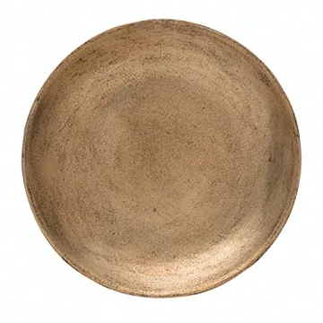 Creative Co-Op Round Decorative MDF Tray for Seasonal Charm