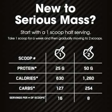 Optimum Nutrition Serious Mass, Weight Gainer Protein Powder, Mass Gainer, Vitamin C and Zinc for Immune Support, Creatine, Vanilla, 6 Pound (Packaging May Vary)