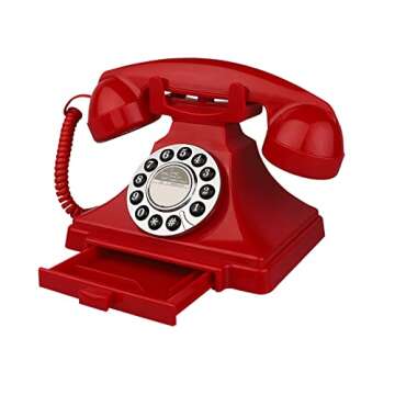 Retro Corded Telephone for Home Office with Loud Ringer