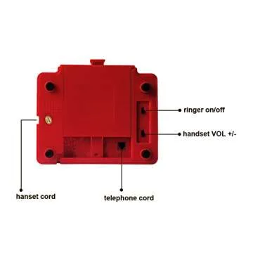 Retro Corded Telephone for Home Office with Loud Ringer