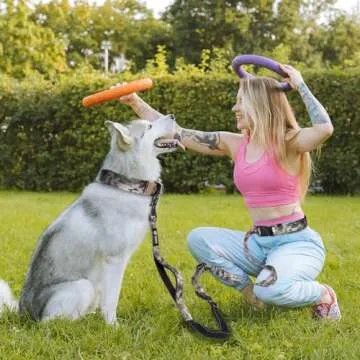 TSPRO Hands Free Dog Leash for Walking Running with Safety Car Seat Belt Shock Absorbing Bungee Leash with Padded Handle (Green)