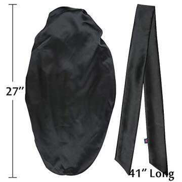 Large Satin Cap for Braids, Natural Hair, Curly Hair Sleeping