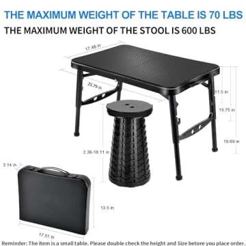 Lightweight Portable Table and Stool Set for Every Outdoor Adventure