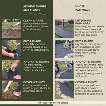 Dewitt 4 x 250 Feet Heavy-Duty Weed Barrier for Gardens